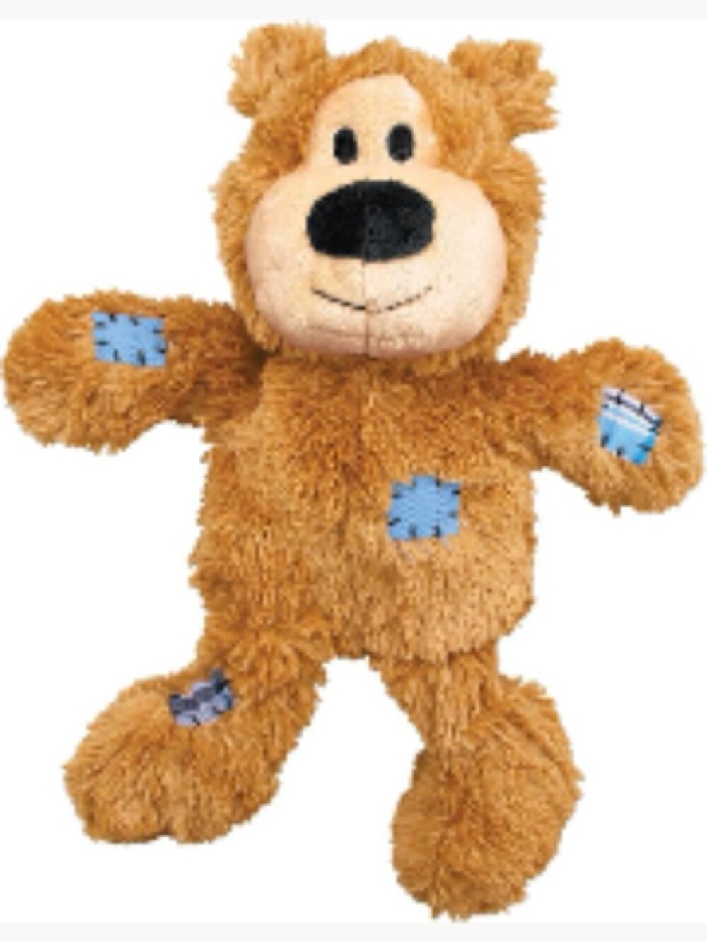 Durable Plush Dog Toy with Squeaker and Knotted Ropes